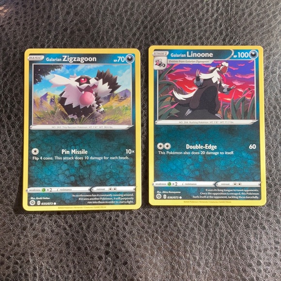 Toys | Galarian Zigzagoon Linoone Pokmon Cards | Poshmark
